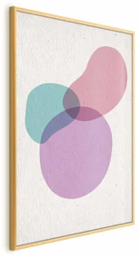 Plakat Mieszanka barw 40x60 cm z ramą złotą bez marginesu ARTGEIST B