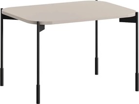 Stolik kawowy Sonatia 60 cm prostokątny na metalowych nogach - kaszmir