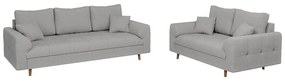 Jasnoszara sztruksowa sofa 210 cm Ariella – Ropez