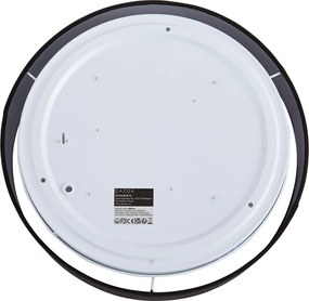 Inteligentna lampa sufitowa czarna 35 cm z LED i pilotem - Flat Drum