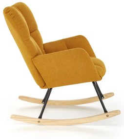 VASCO fotel bujany musztardowy