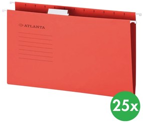 Teczki zawieszane A4, czerwone, 25 szt.