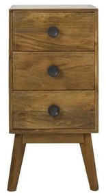 Brązowa wysoka komoda z litego drewna 40x80 cm Espita – Light &amp; Living