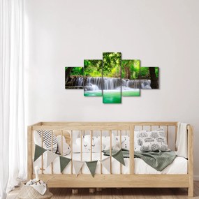 Obraz wodospadu w Kanchanaburi, Tajlandia (125x70 cm)