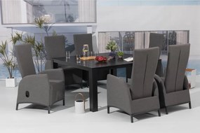 Doppler PRATO PARIS szare - luksusowy zestaw ogrodowy 6+1
