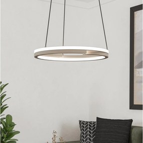 Eglo 901824 - Żyrandol LED ściemnialny na przewodzie MEZZOMONTE 2xLED/20W/230V beżowy + pilot