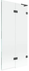 Mexen Lunar L parawan nawannowy 2-skrzydłowy prawy 90 x 150 cm, transparent, gun gray szczotkowany - 897L-090-100-66-00-P