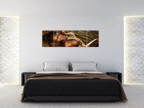 Obraz kobiety leżącej na plaży (170x50 cm)
