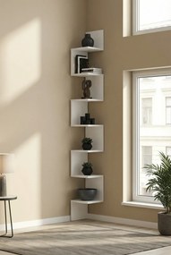 Biała Narożna Półka Na Książki C6-K57