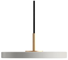 Jasnoszara lampa wisząca LED z metalowym kloszem ø 15 cm Asteria Micro – UMAGE