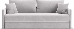 Jasnoszara aksamitna rozkładana sofa 209 cm Shannon – Cosmopolitan Design