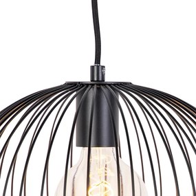 Designerska lampa wisząca czarna - Wire DoughDesignerski Oswietlenie wewnetrzne