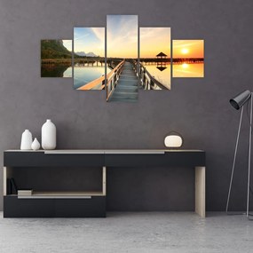 Obraz drewnianego molo (125x70 cm)