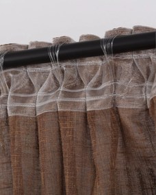 Zasłona BASIC na taśmie marszczącej 130x280 cm brąz 1szt.