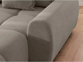 Szarobrązowy narożnik (prawostronny/z szezlongiem) Albane – Ropez