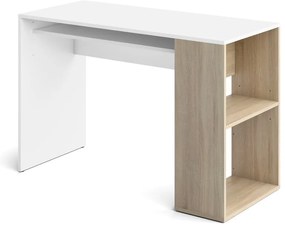 Białe biurko w dekorze dębu 114x50 cm Yale – TemaHome