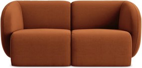 Aksamitna sofa w kolorze terakoty 174 cm Lani – Makamii