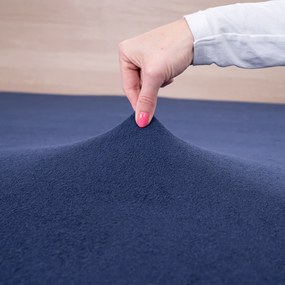 4Home Prześcieradło frotte ciemnoniebieski, 180 x 200 cm