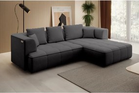 Narożnik ALBIO S Prawostronny z elektryczną regulacją siedziska, funkcja spania, wolnostojący w tkaninie EDEN 20 WERSAL