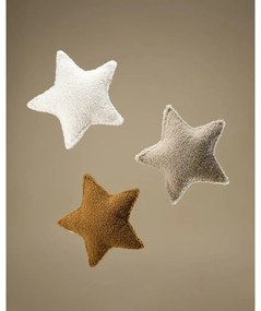 Brązowa poduszka na sofę dziecięcą z materiału bouclé Star – Wigiwama