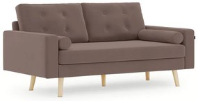 Ciemnobrązowa 3-osobowa sofa MANDI