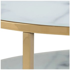 Stolik ze szklanym blatem Actona Alisma, ⌀ 80 cm