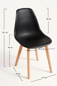 Zestaw 4 Krzese Kelen