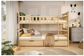 Łóżko piętrowe BARTEK 180x90 sosna lakierowana drewniane KOCOT KIDS