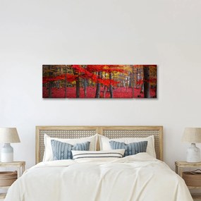 Obraz - Czerwony Las (170x50 cm)
