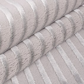 Dywan 3D nowoczesny Sahara Wstęga szary 80 cm x 250 cm