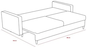 Jasnobrązowa rozkładana sofa 210 cm Eva – Balcab Home