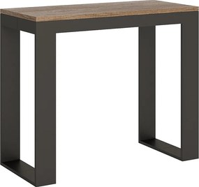 Konsola rozkładana 90x40/300 cm Tecno Evolution Dąb naturalny rama w kolorze Antracytu