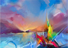 Obraz - Zachód słońca (70x50 cm)