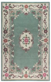 Zielony wełniany dywan Flair Rugs Aubusson, 75x150 cm