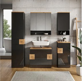 Zestaw mebli łazienkowych antracyt 73x37x64 eden