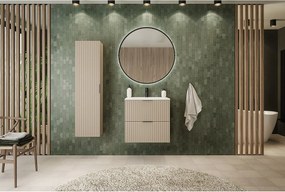 Szafka łazienkowa ryflowana FLOW 60 cm kaszmir