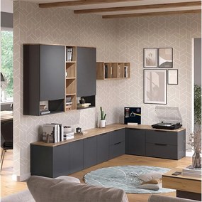 Szafka ścienna antracyt 80x40x50 wido