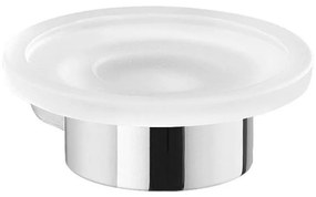 Gedy - Mydelniczka ścienna PIRENEI mleczne szkło/błyszczący chrom