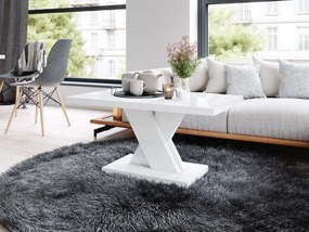 Nowoczesna ława do salonu Dixon 100x60 biały połysk