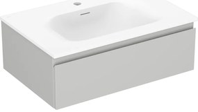Mexen Orio szafka łazienkowa 70 cm z umywalką Vela, 1 szuflada, szara mat/biała mat - 91A10-07023-1-BF62-W23M01