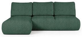 Zielony narożnik z materiału bouclé (lewostronny/z szezlongiem) Mirel – Rodier