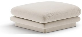 Biały aksamitny podnóżek Torino – Micadoni