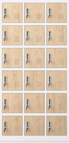 Szafa skrytkowa zamykana na klucz Eco Design Karol 90x40x185 cm, biały/dąb sonoma