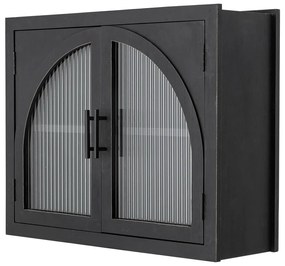 Czarna witryna z litego drewna jodłowego wisząca 62x49x23 cm Lario – Bloomingville
