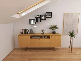Czarna wisząca półka w stylu loft - Megi