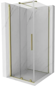 Mexen Velar kabina prysznicowa rozsuwana 110 x 110 cm, transparent, złota - 871-110-110-01-50