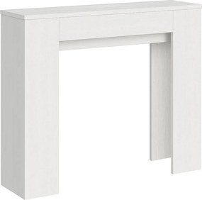Konsola rozkładana 90x25/181 cm Slick Frassino biała