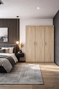 Trzydrzwiowa szafa z półkami dąb sonoma G2-K69