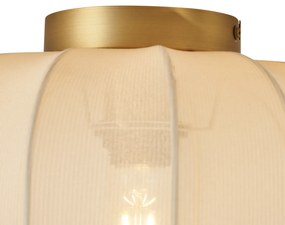 Lampa sufitowa Japandi złota z beżowym kloszem - PluniJapandi Oswietlenie wewnetrzne
