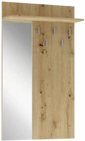 Ścienny wieszak z lustrem dąb artisan M0-N34
